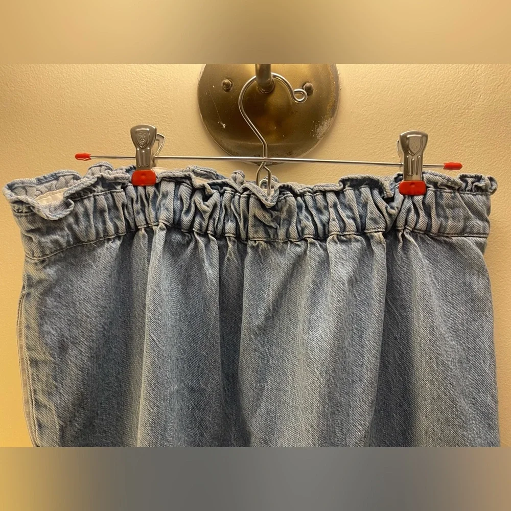 Madewell Denim Ruffle Pull On Skirt Size Medium - Picture 7 of 7